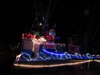 Boat harbor lights