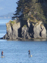 Paddle boarding